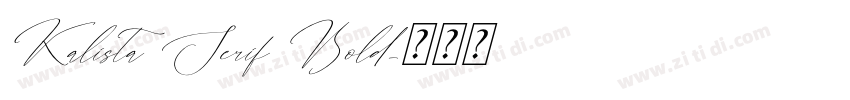 Kalista Serif Bold字体转换